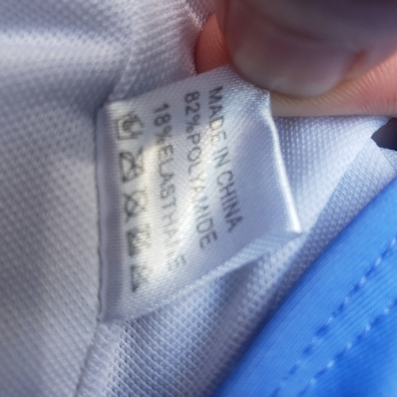 Swim Bathing Suit w/ Bra Tankini Women's Size Small Modest Polka Dots Blue Black - Picture 6 of 6